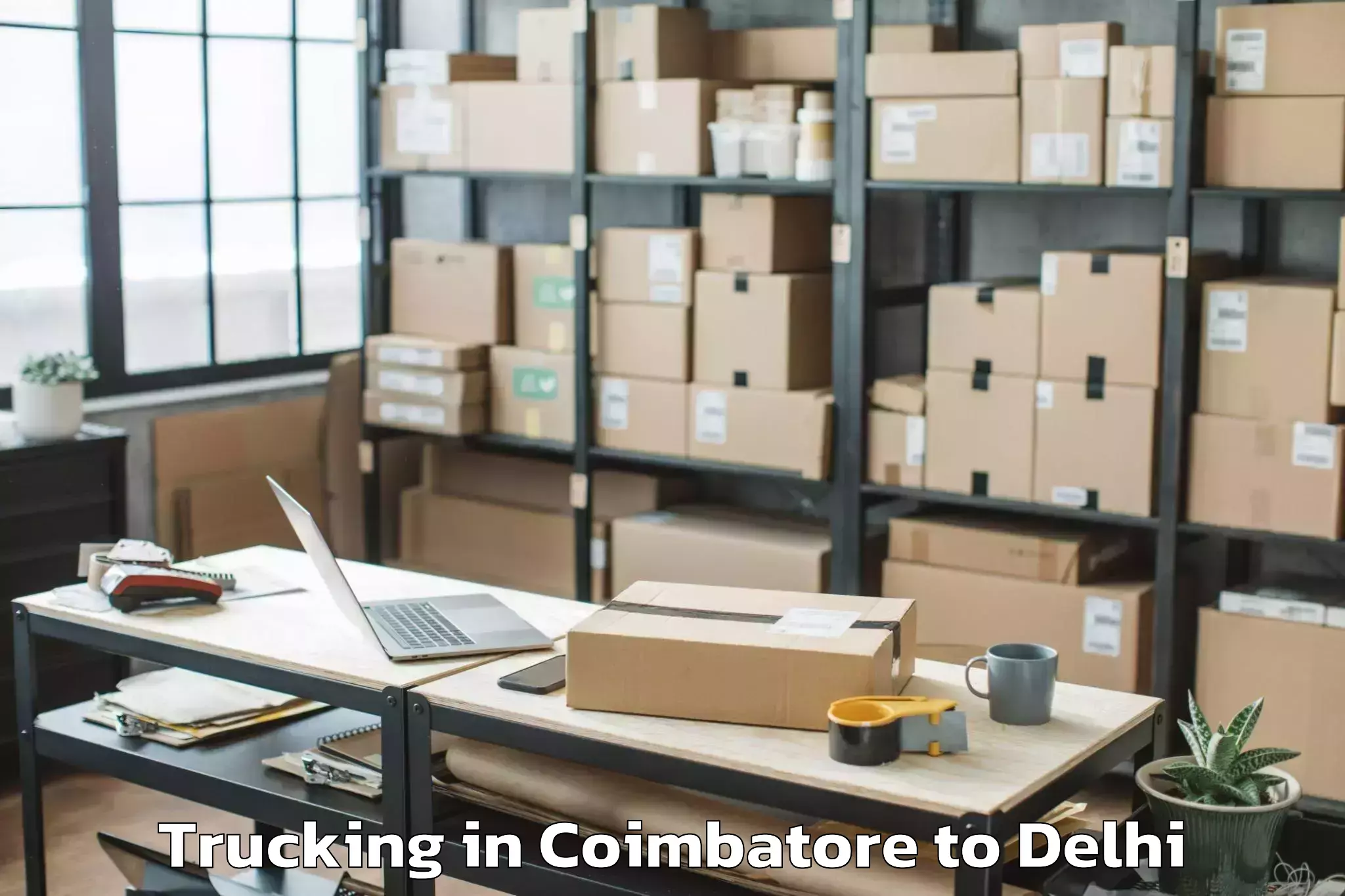 Book Your Coimbatore to Flatted Factory Complex Okhla Trucking Today